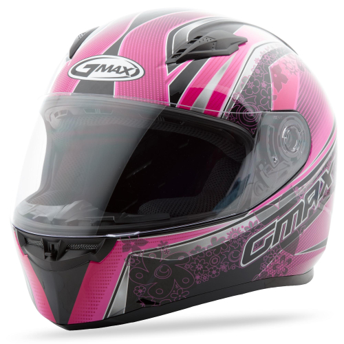 G-Max - G-Max FF49 Elegance Helmet - G7492406 TC-14 - Black/Pink - Large