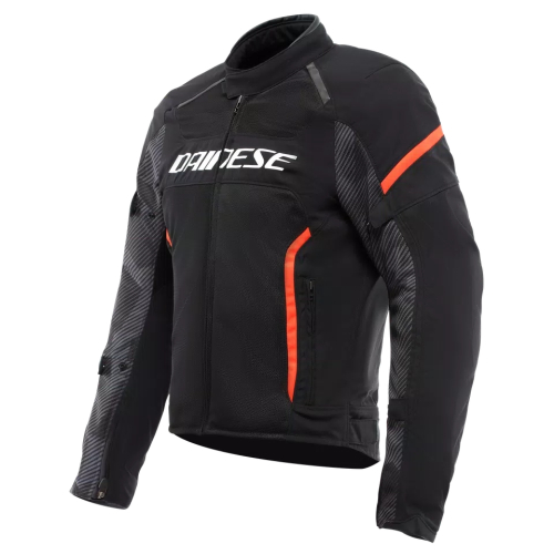 Dainese - Dainese Air Frame 3 Tex Jacket - 2017300003-P75-64 - Black/Black/Red Fluorescent - 64
