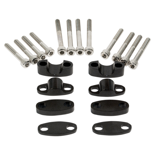 Emgo - Emgo Handlebar Riser Kit for 7/8in. Bars - Black Anodized - 23-09371