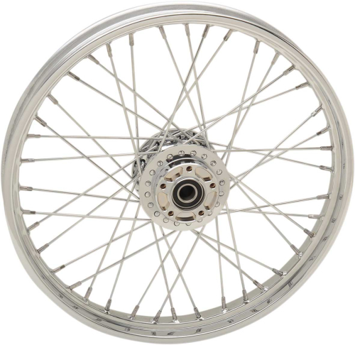 Drag Specialties - Drag Specialties Laced 40 Spoke Front Wheel - 21x2.15 - Chrome (Single Disc) - 0203-0634