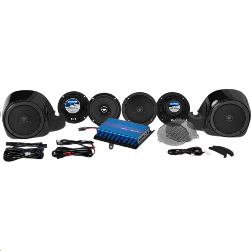 Hogtunes - Hogtunes 200-watt Amp/Six Speaker Kit - G4 LIMITED-RM