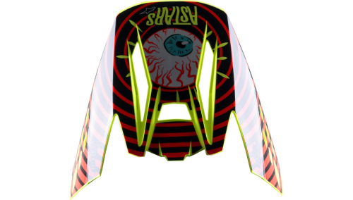 Alpinestars - Alpinestars Replacement visor for SM5 Solar Helmets - Gloss Black/Red/Yellow - 8985722-1355