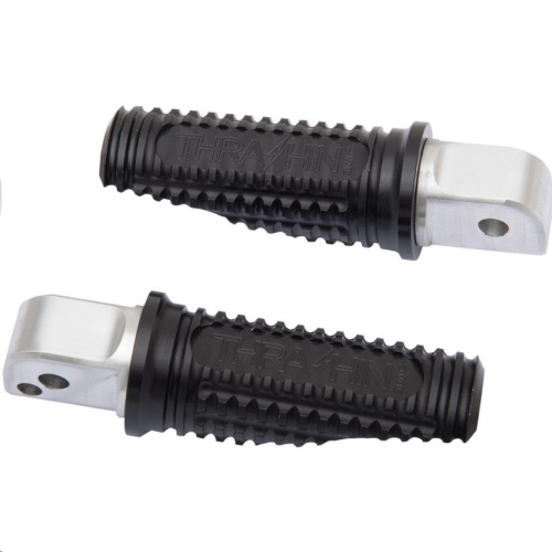 Thrashin Supply Company - Thrashin Supply Company Burnout Passenger Footpegs - Black Anodized - TSC-2017-1-SR