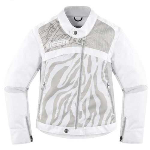 Icon - Icon Hella 2 Textile Womens Jacket - 2822-0593 - White - X-Small