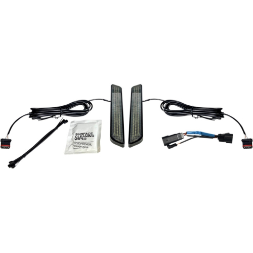 Custom Dynamics - Custom Dynamics LED Front Fork Lightz - Smoke Lens/Black Finish - CD-FORK-SS8-SB