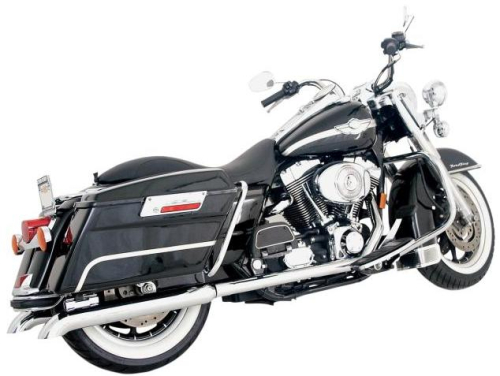 Samson - Samson 3in. Silver Bullet Slip-Ons for True Dual Header Pipes - 29in. Turndown - Chrome - M-123