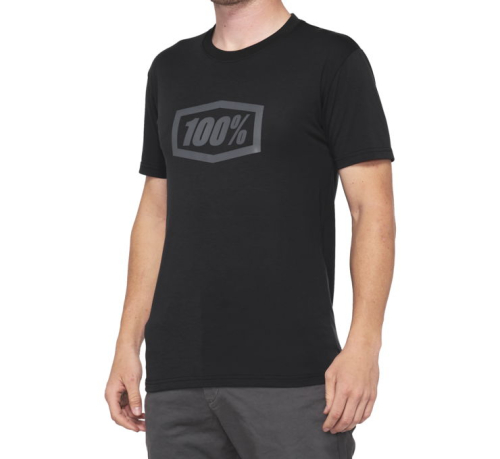 100% - 100% Icon Tech T-Shirt - 20009-00001 - Black - Medium