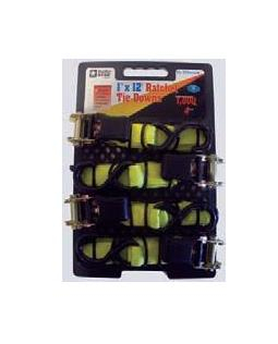 Buyers - Buyers Ratchet Tie Downs - 1in. x 12ft. - Yellow - RTD411218 (4)