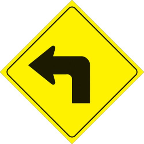 Voss - Voss 12x12in. Reflective Trail Sign - Left Turn Arrow (Yellow/Black) - 469 LT YR