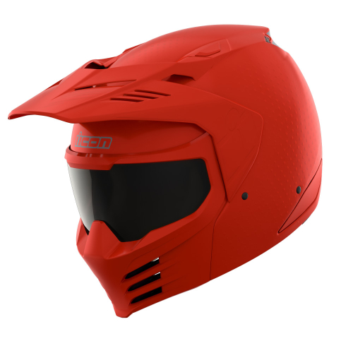 Icon - Icon Elsinore Monotype Helmet - 0104-3321 - Red - 3XL