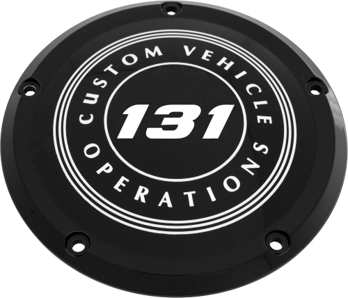 Custom Engraving LTD - Custom Engraving LTD Derby Cover for 131 CVO - Black - M8 Softail - 131-09-67BG