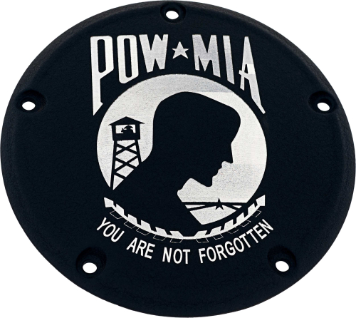 Custom Engraving LTD - Custom Engraving LTD Patriotic Derby Cover - Pow-Mia - Black - POW02-46BG
