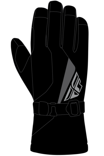 Fly Racing - Fly Racing Title Gauntlet Gloves - 371-06002X - Black - 2XL