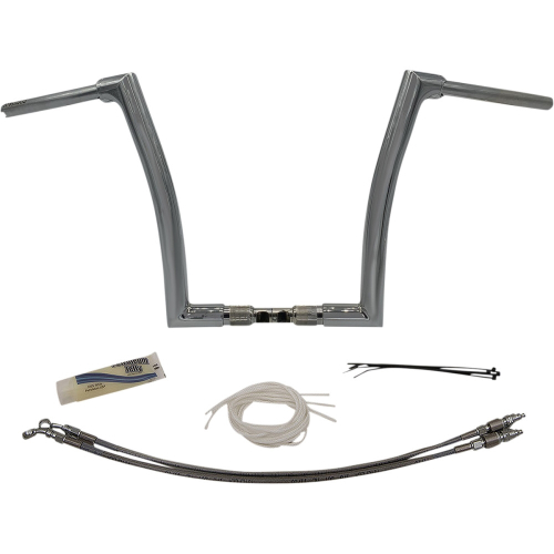 Fat Baggers, Inc. - Fat Baggers, Inc. 1-1/2in. EZ Install Flat Top Handlebar Kit - Chrome - 609314