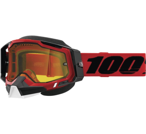 100% - 100% Racecraft 2 Snow Goggles - 50011-00003 - Red / Yellow Lens - OSFM