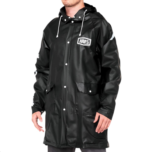 100% - 100% Torrent Raincoat - 39013-001-11 - Black - Medium