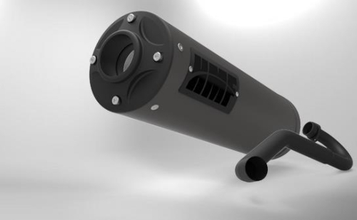 HMF Engineering - HMF Engineering Blackout Swamp Series 3/4 Exhaust System - Side Mount - 226521608893