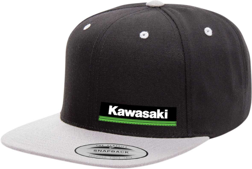 Factory Effex - Factory Effex Kawasaki Wedge Snapback Hat - 23-86100 - Black/Gray - OSFM