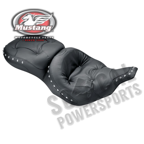 Mustang - Mustang 1-Piece Ultra Touring Seat - Regal Style - Chrome Studs - 75570