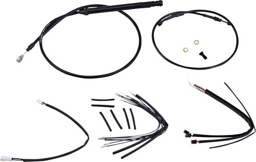 Burly Brand - Burly Brand Handlebar Cable/Line Install Kits - Black - B30-1242