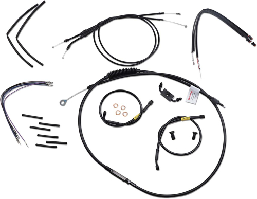 Burly Brand - Burly Brand T-Bar Cable and Brake Line Kit - 12in. - B30-1212