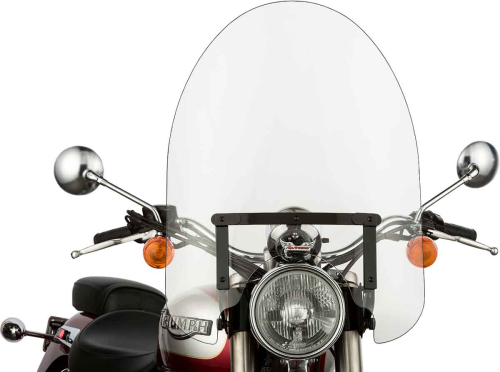 Slipstreamer - Slipstreamer 22in. Classic Windshield with Black Hardware - 22in.H x 23in.W - Clear - SS-30-22CTQB