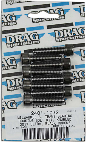 Drag Specialties - Drag Specialties Transmission Bearing Housing Bolt Kit - Knurled - 2401-1032