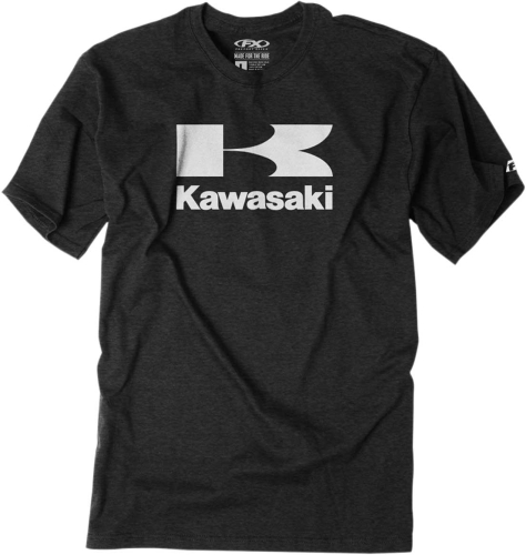 Factory Effex - Factory Effex Kawasaki Flying-K Premium T-Shirt - 22-87118 - Heather Charcoal - 2XL
