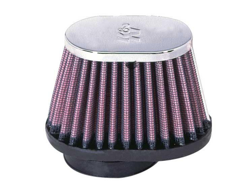 K&N Engineering - K&N Engineering Universal Oval Air Filter - Chrome End Cap - RC-1820