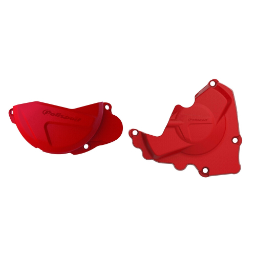 Polisport - Polisport Clutch/Ignition Cover Kit - Red - 90956