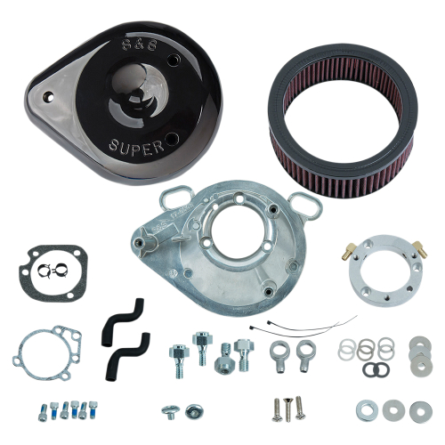 S&S Cycle - S&S Cycle Teardrop Air Cleaner Kit - Black - 170-0304B
