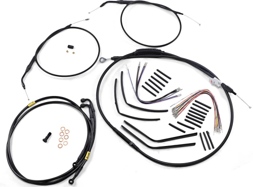 Burly Brand - Burly Brand T-Bar Cable and Brake Line Kit - 12in. - B30-1195