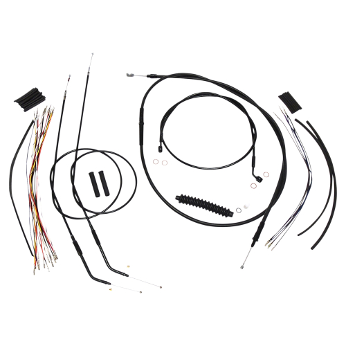 Magnum - Magnum Black XR Handlebar Installation Kit with Black Fittings for 10-12in. Ape - 486652