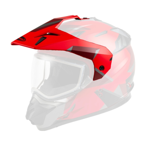 G-Max - G-Max Visor with Screws for GM-11S Ripcord Helmets - Matte Red/Black - G011112