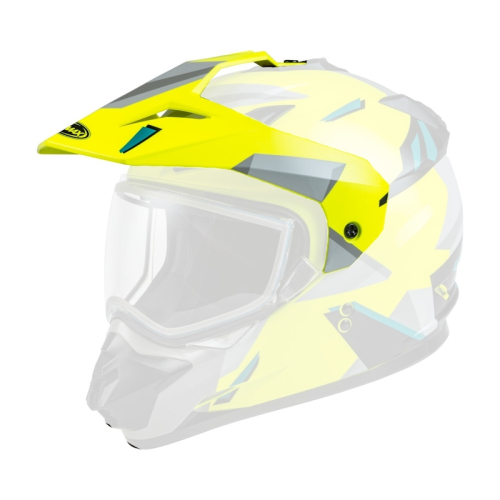 G-Max - G-Max Visor with Screws for GM-11S Ripcord Helmets - Hi-Vis/Grey/Blue - G011115