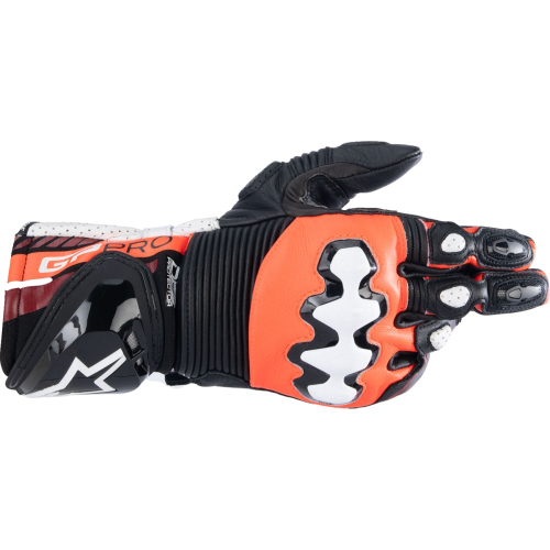 Alpinestars - Alpinestars GP Pro R4 Gloves - 3556724-1321-M - Black/Fluo Red/White - Medium