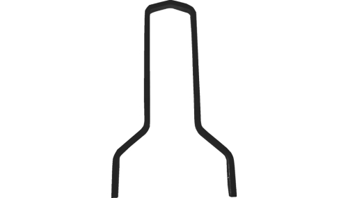 Drag Specialties - Drag Specialties Square Sissy Bar - Tall - 15.5in. - Black - 1501-0780