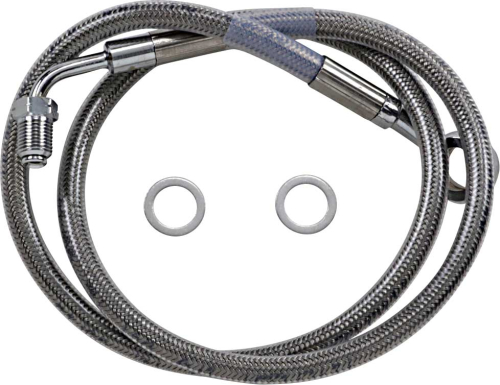 Drag Specialties - Drag Specialties Extended Stainless Steel Front Brake Line Kit - Clear Coated - 31-1/2in. - 1741-5829