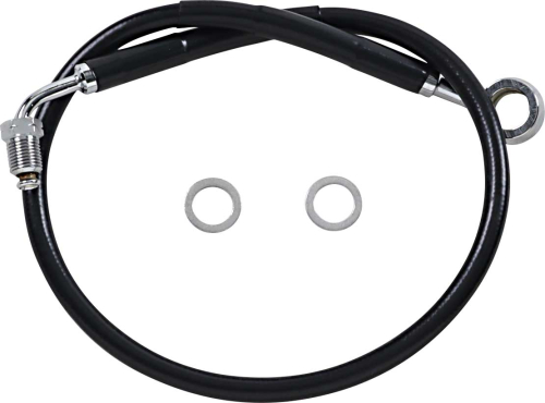 Drag Specialties - Drag Specialties Standard Length Front Stainless Steel Brake Line Kit - Black Vinyl - 1741-5830