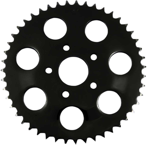Drag Specialties - Drag Specialties 530 Chain Conversion Rear Sprocket - Flat - 46T - Gloss Black - 1210-1832