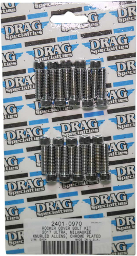 Drag Specialties - Drag Specialties Rocker Cover Bolt Kit - Knurled - 2401-0970