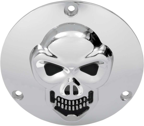 Drag Specialties - Drag Specialties 3-D Skull Derby Cover - Chrome - 33-0061-PC