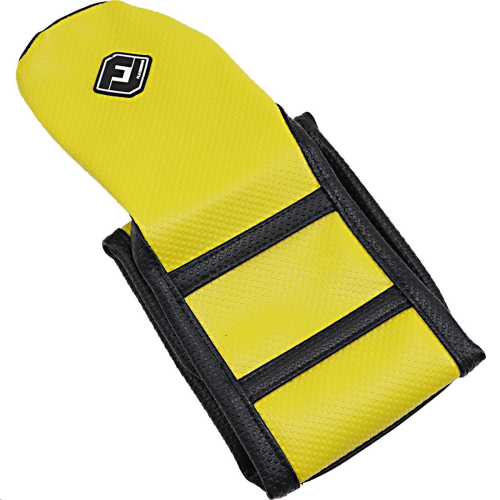 FLU Designs Inc. - FLU Designs Inc. Pro Rib Seat PRS Cover - Black/Yellow/Black - 45507