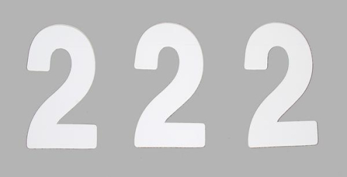 Factory Effex - Factory Effex Mini Pro Number 4in. - No.2 - White - FX04-2562