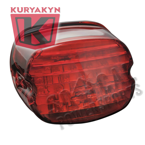 Kuryakyn - Kuryakyn Low-profile Panacea Taillight Lens with Tag Light Window - Red - 5424