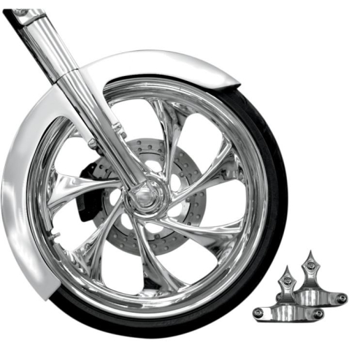 RC Components - RC Components Front Fender Kit for 23in. Wheel - Phantom Cut - Chrome Adapters - FNDRKT23RC