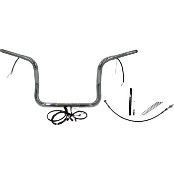 Fat Baggers, Inc. - Fat Baggers, Inc. 1-1/4in. Plug and Play EZ Install Round Top Handlebar Kit - Chrome - 912512