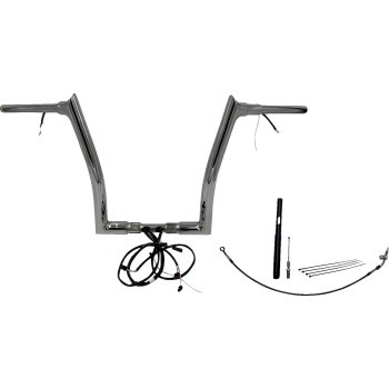 Fat Baggers, Inc. - Fat Baggers, Inc. 1-1/2in. Plug and Play EZ Install Pointed Top Handlebar Kit - Chrome - 812914