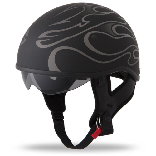 Fly Racing - Fly Racing .357 Flame Helmet - 73-8203-3 - Gray Flame - Medium
