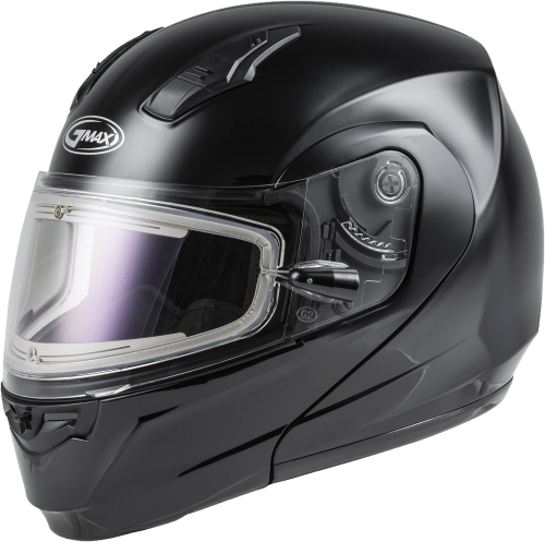 G-Max - G-Max MD-04S Solid Helmet with Elecric Shield - M4040029 - Black - 3XL